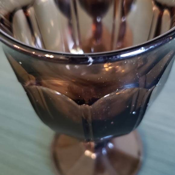 Vintage Noritake Provincial Brown Wine Glasses Tea Water Goblet Mid-Century - Picture 5 of 12